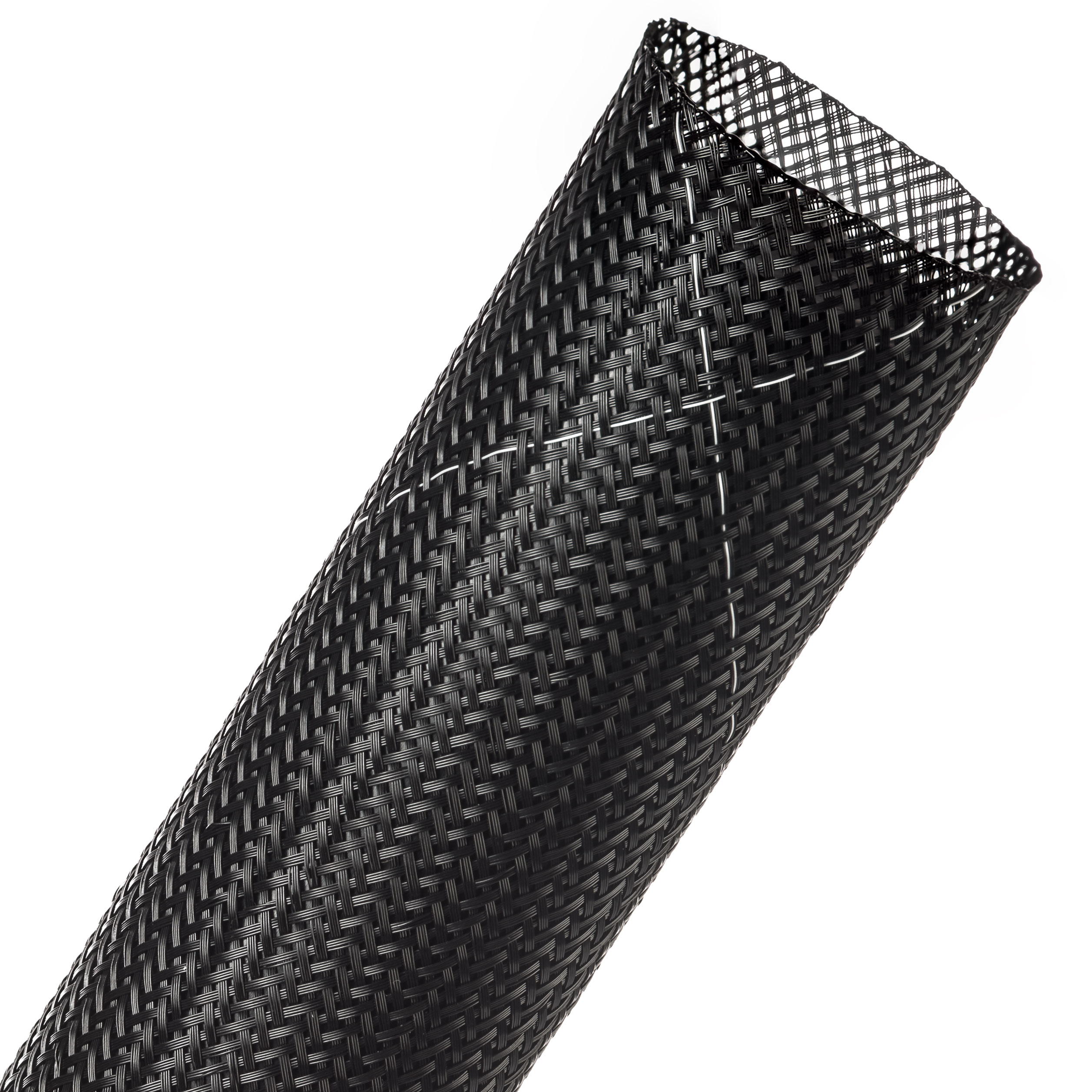 Clean Cut® Flame Retardant - 38.1 mm - 76.20 m - Black w/ White Tracer main product photo