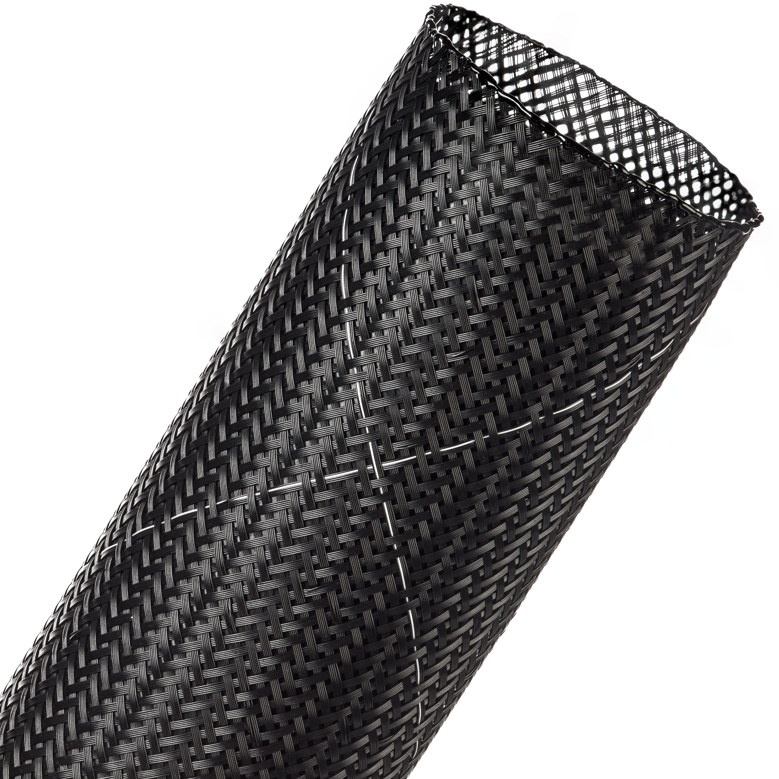 Clean Cut® Flame Retardant - 44.45 mm - 60.96 m - Black w/ White Tracer main product photo