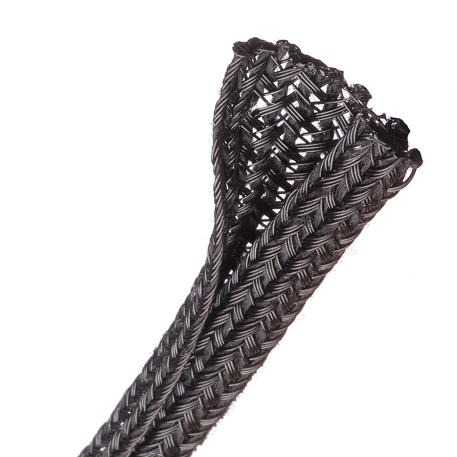 Flexo F6® Flame Retardant - 3.18 mm - 30.48 m - Black w/ White Tracer