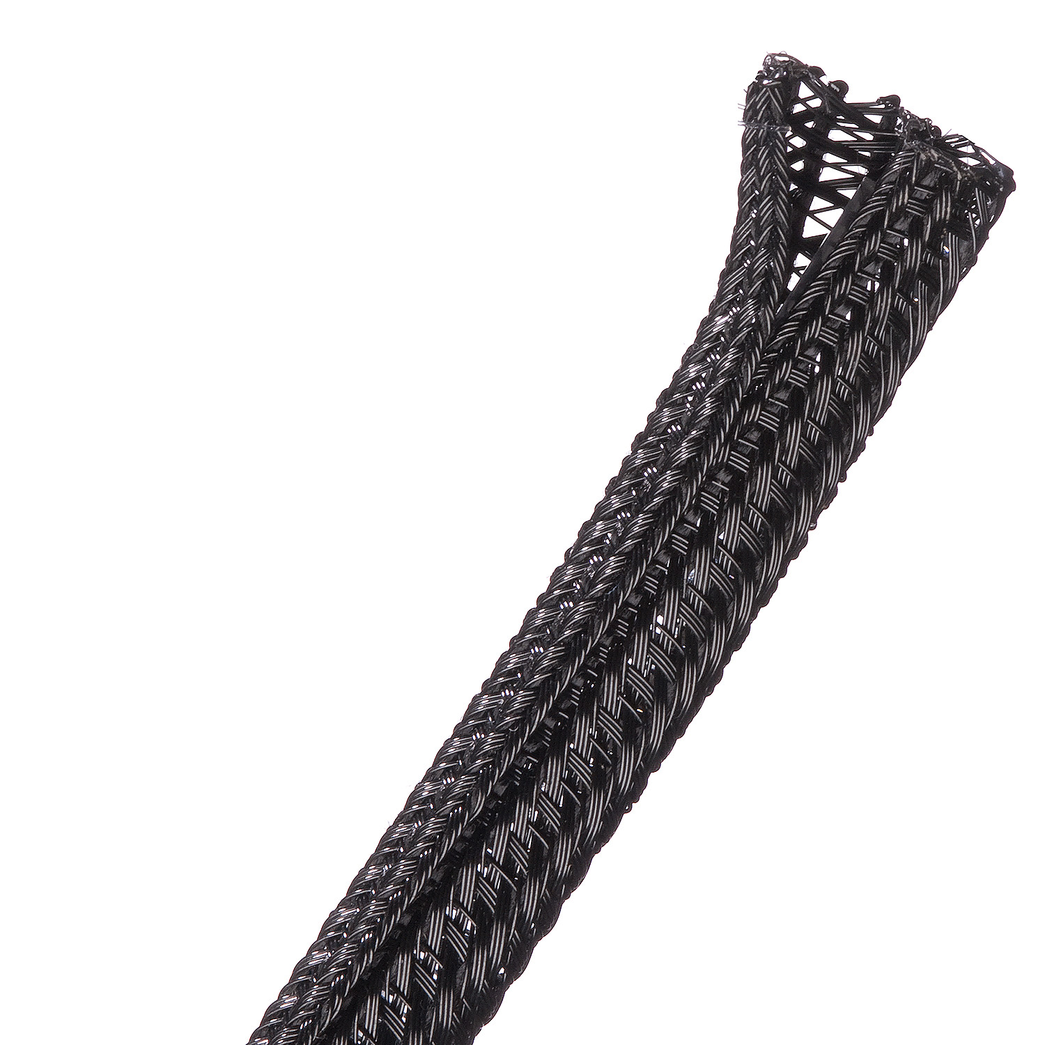 Flexo F6® Flame Retardant - 6.35 mm - 30.48 m - Black w/ White Tracer