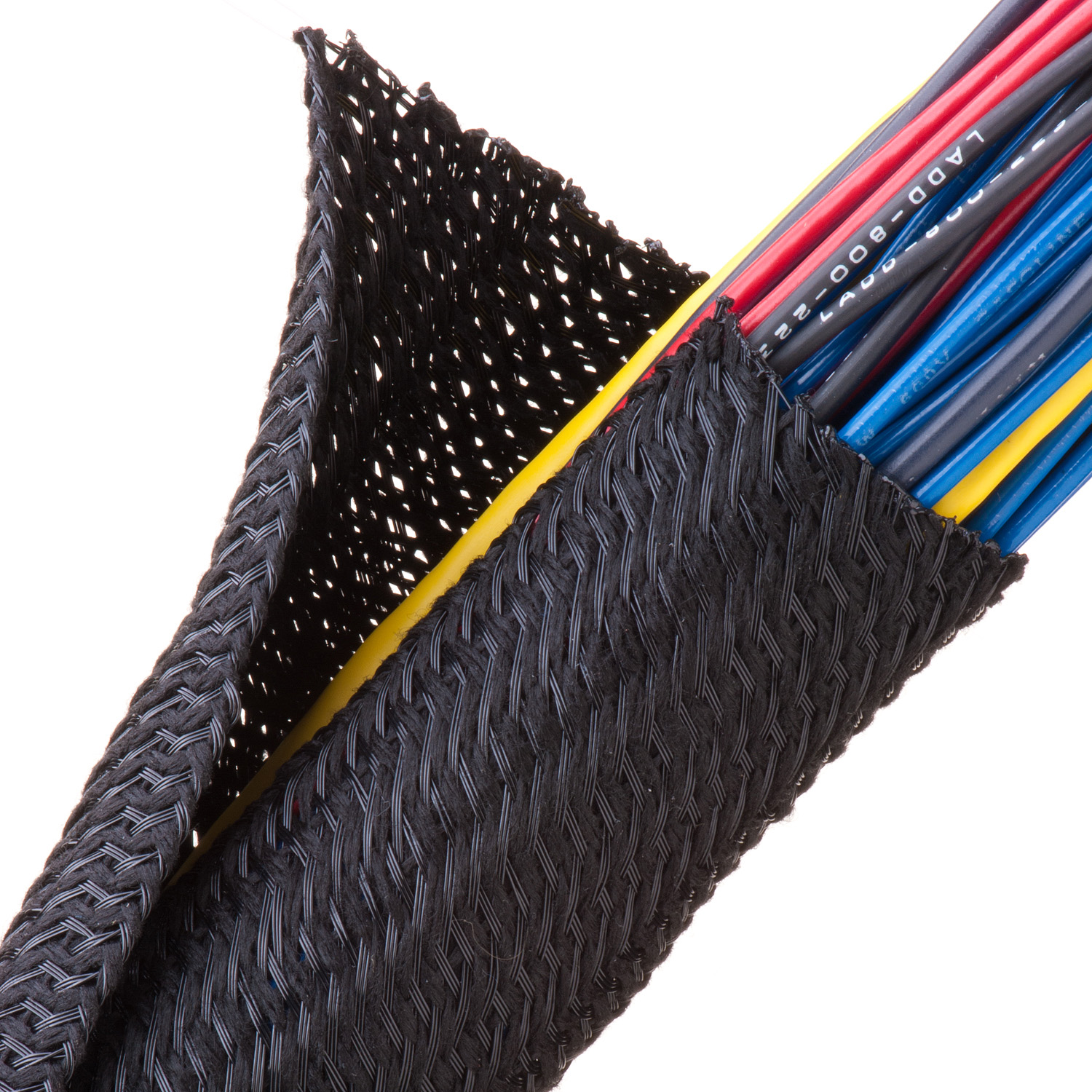 Flexo F6® Flame Retardant - 25.4 mm - 15.24 m - Black w/ White Tracer