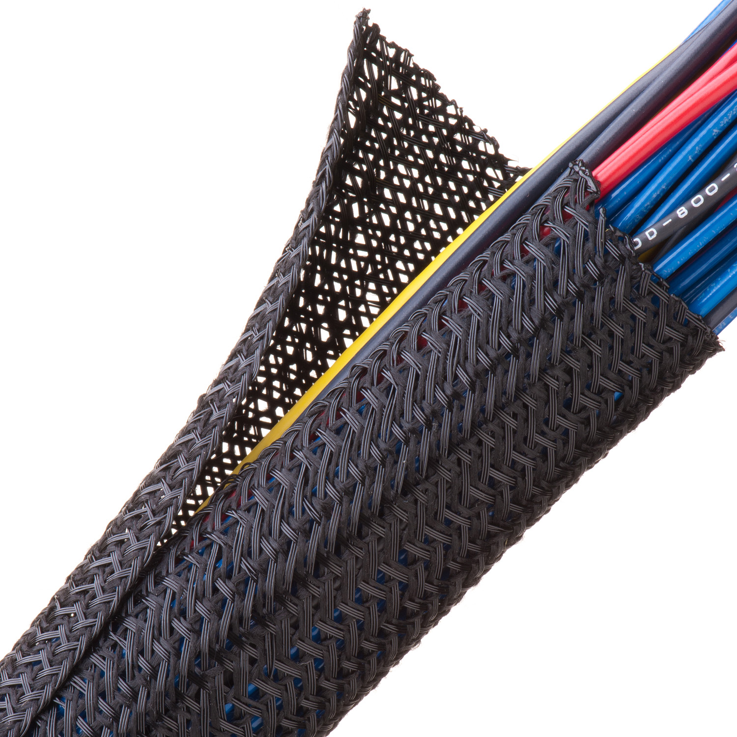 Flexo F6® Flame Retardant - 31.75 mm - 7.62 m - Black w/ White Tracer