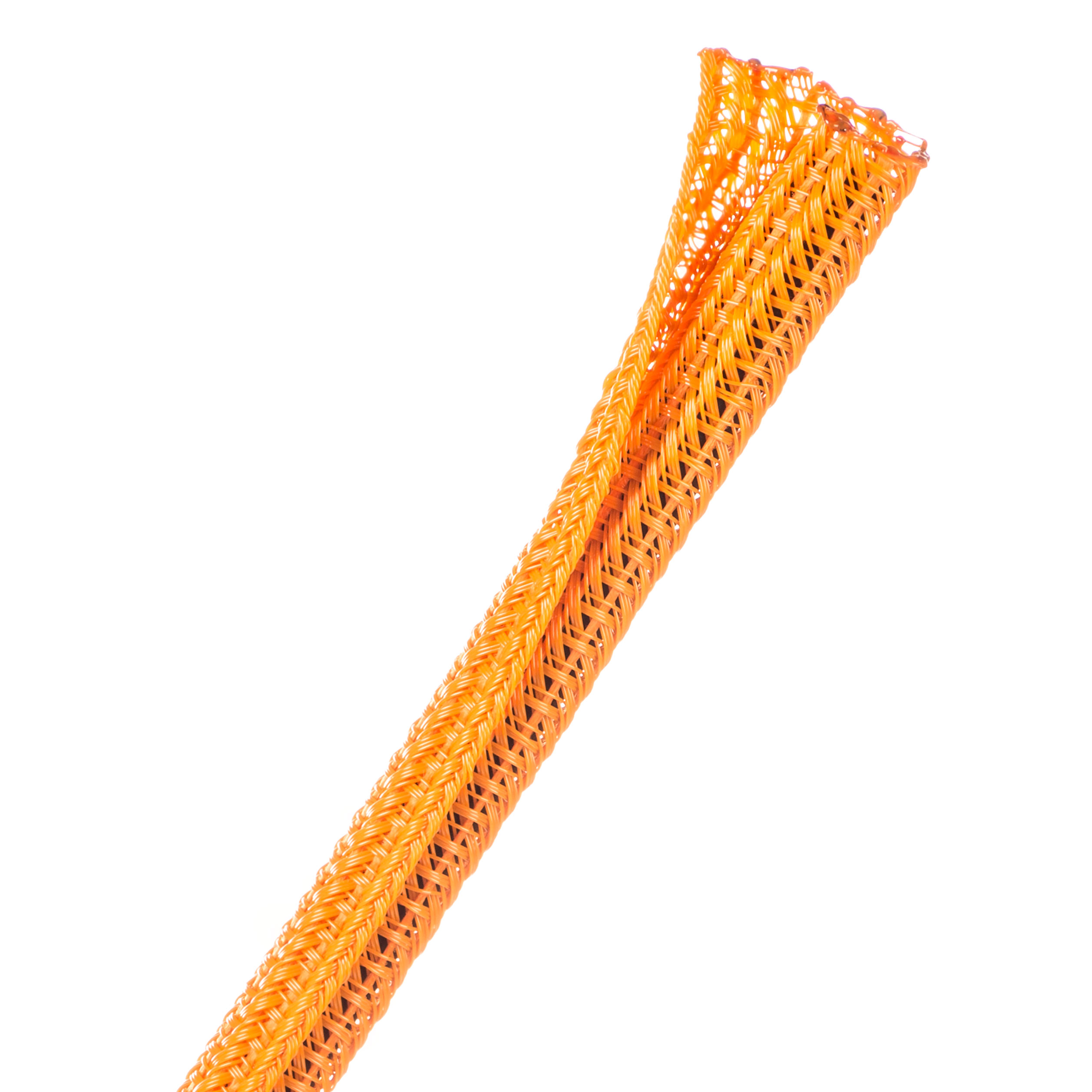 Techflex Flexo F6 - F6N0.25OR-200FT - Split Braided Sleeving - 6.35 mm - 60.96 m - Orange