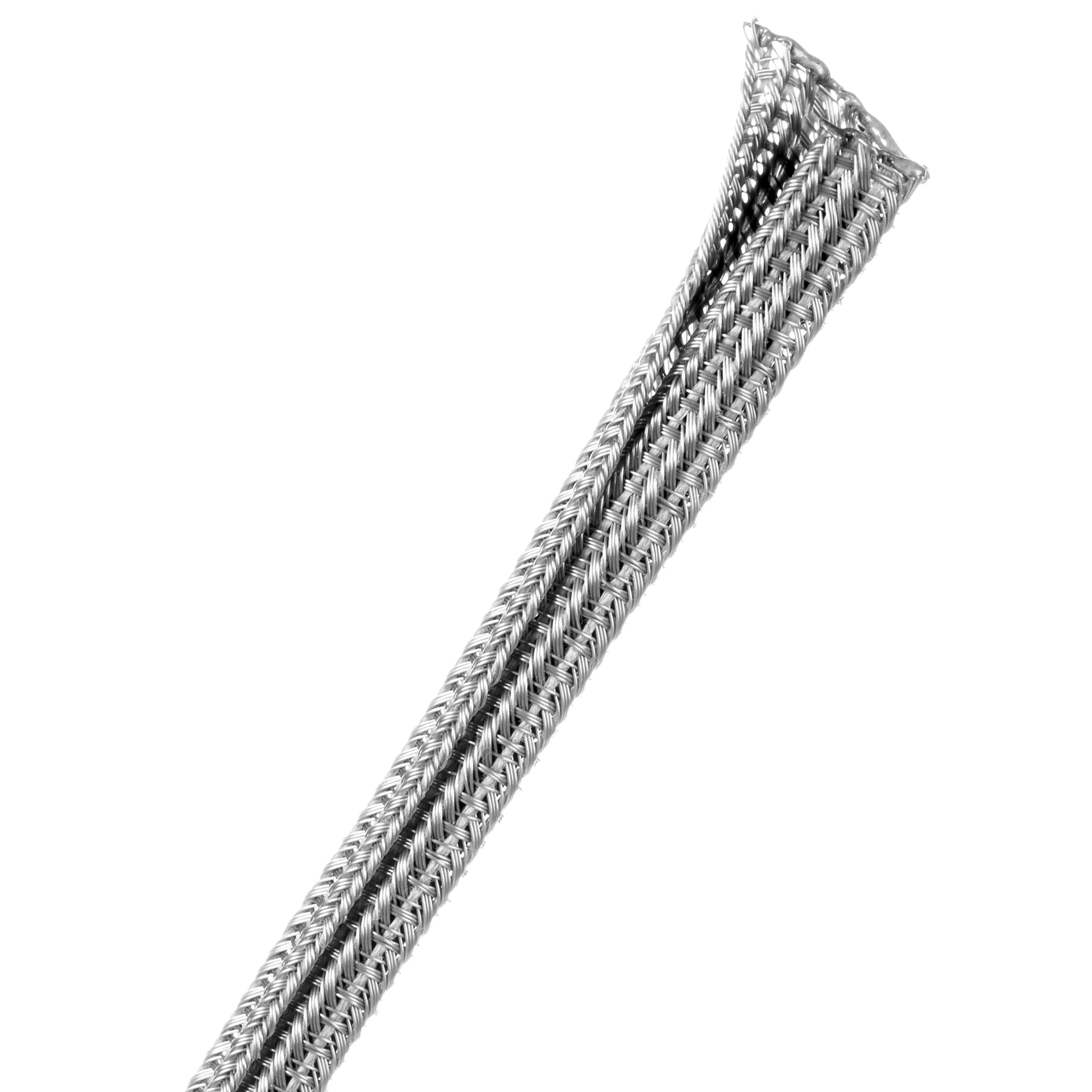 Techflex Flexo F6 - F6N0.25PG-100FT - Split Braided Sleeving - 6.35 mm - 30.48 m - Gray main product photo