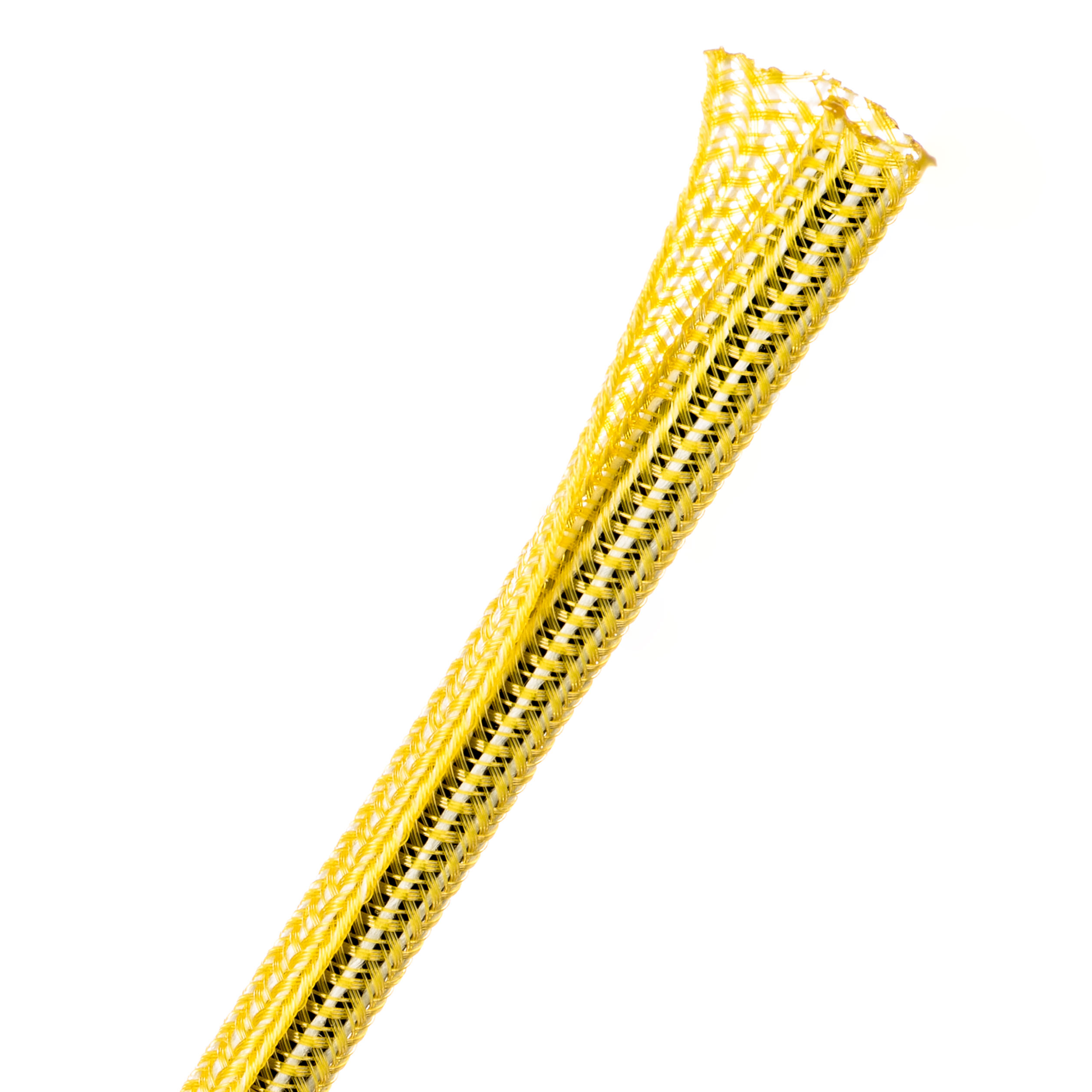Techflex Flexo F6 - F6N0.25YL-3000FT - Split Braided Sleeving - 6.35 mm - 914.36 m - Yellow