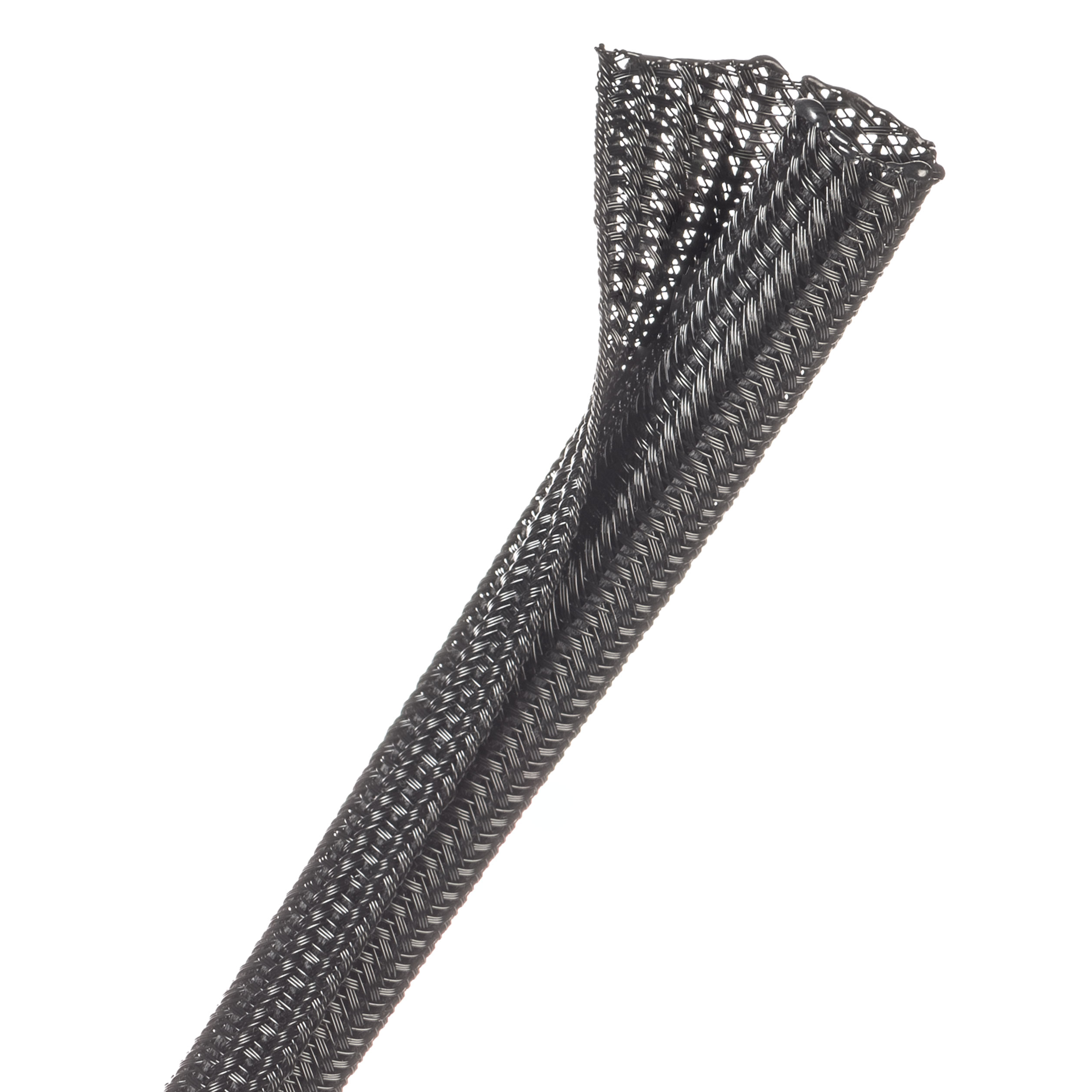 Techflex Flexo F6 - F6N0.38BK-1500FT - Split Braided Sleeving - 9.53 mm - 457.18 m - Black main product photo