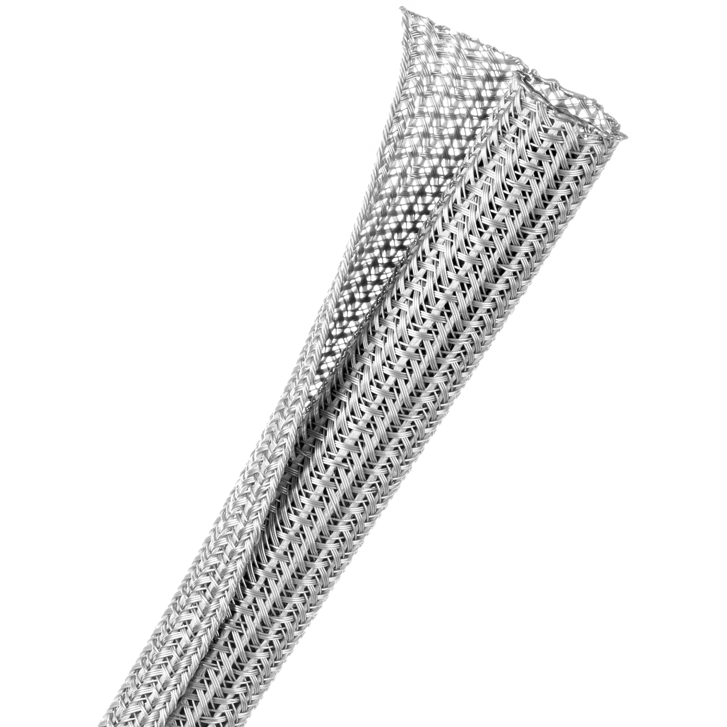 Techflex Flexo F6 - F6N0.50PG-150FT - Split Braided Sleeving - 12.7 mm - 45.72 m - Gray main product photo