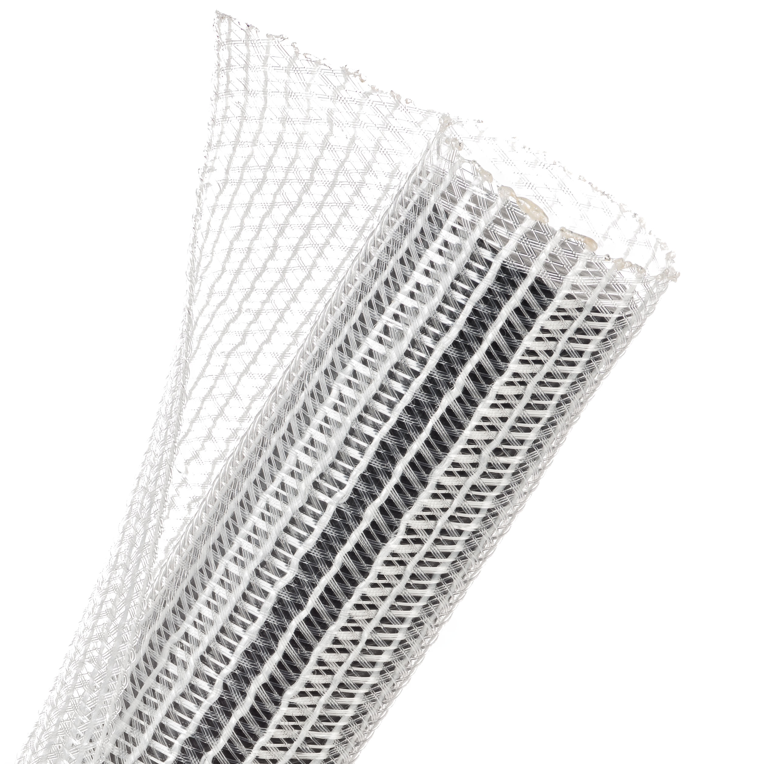 Techflex Flexo F6 - F6N1.50CW-25FT - Split Braided Sleeving - 38.1 mm - 7.62 m - Clear