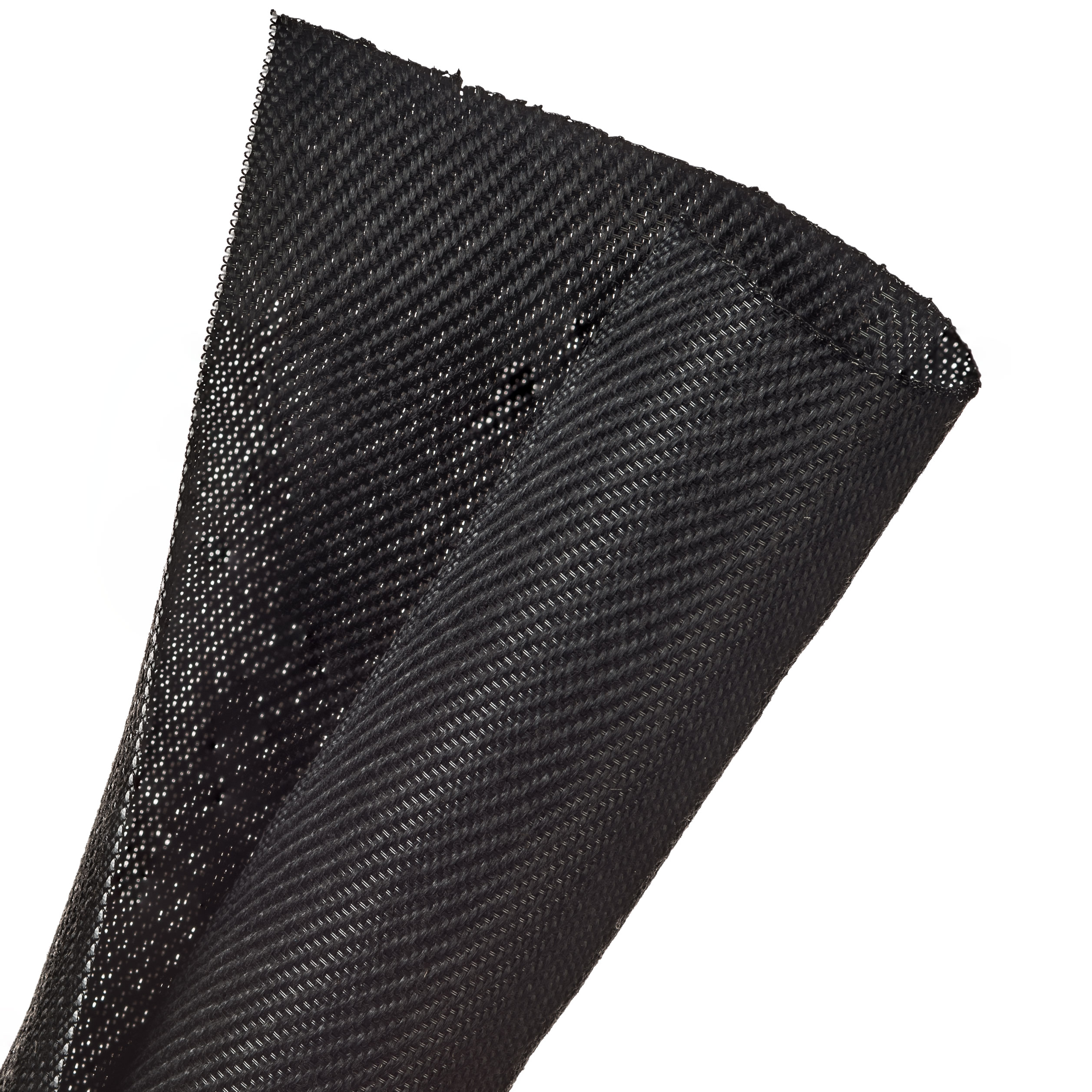 F6® Woven Wrap Flame Retardant - 38.1 mm - 79.24 m - Black w/ White Tracer main product photo