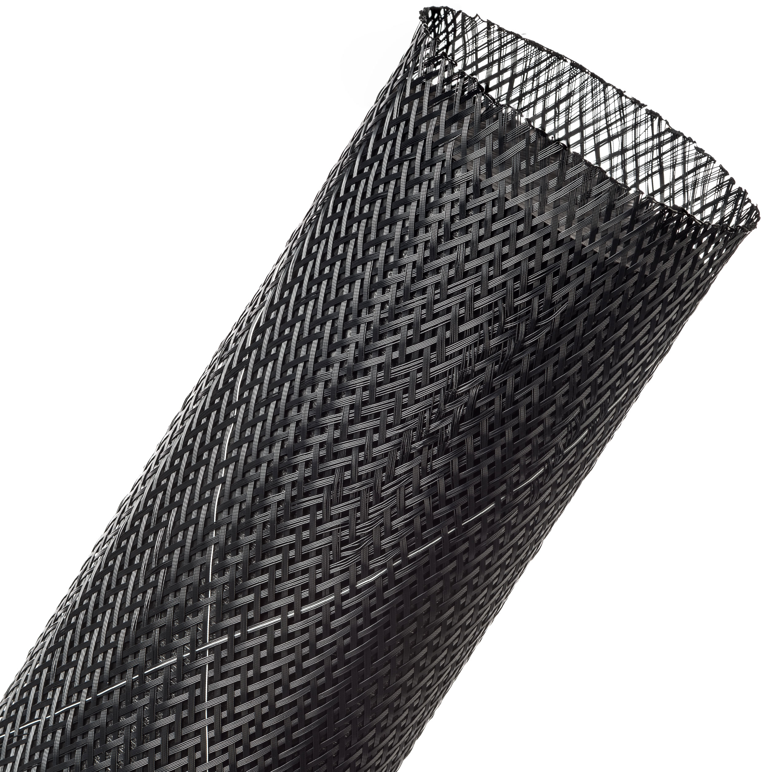 Flexo® Flame Retardant - 76.2 mm - 30.48 m - Black w/ White Tracer main product photo