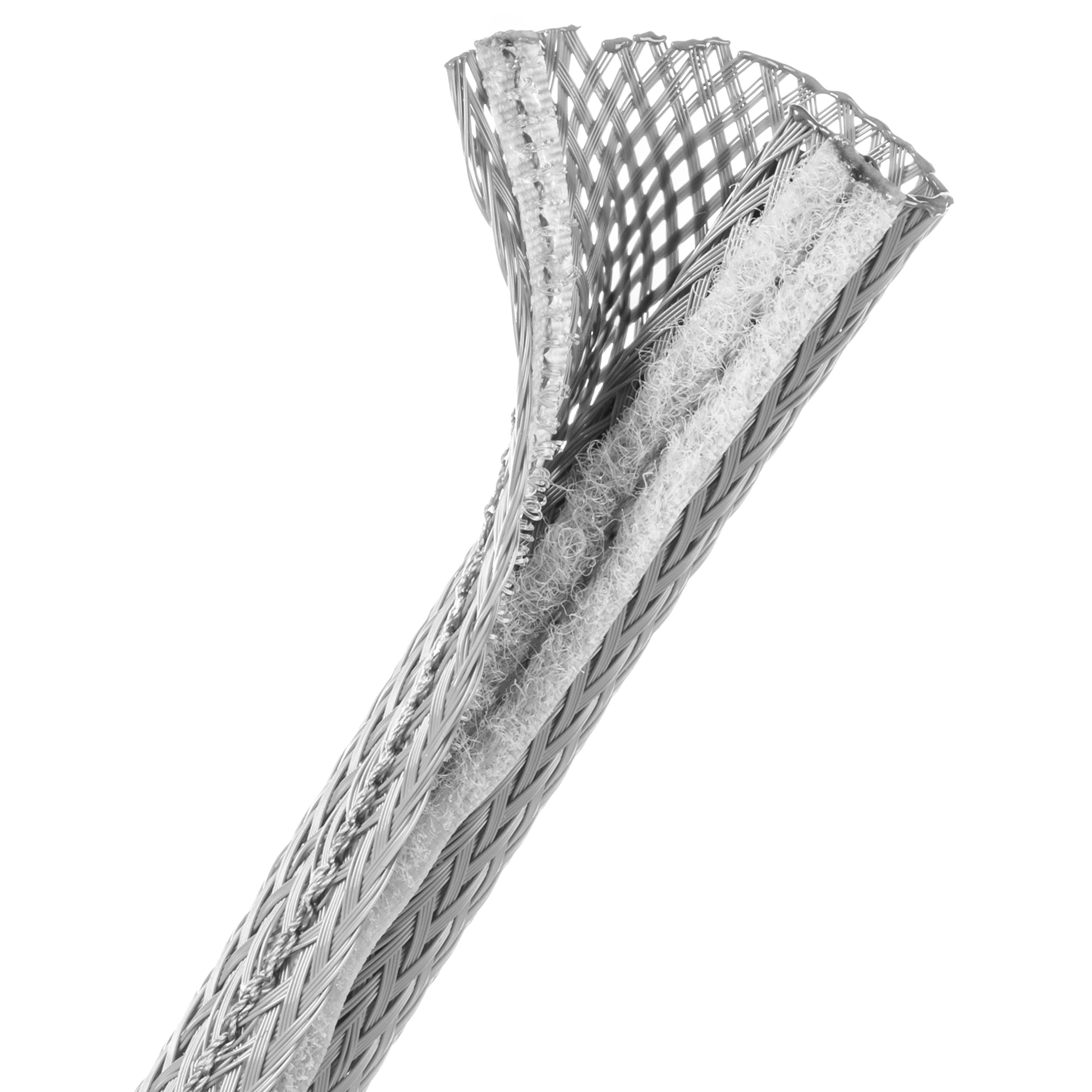 Techflex Flexo Wrap - FWN0.50GY-20FT - Split Cable Protector - 12.7 mm - 6.10 m - Gray