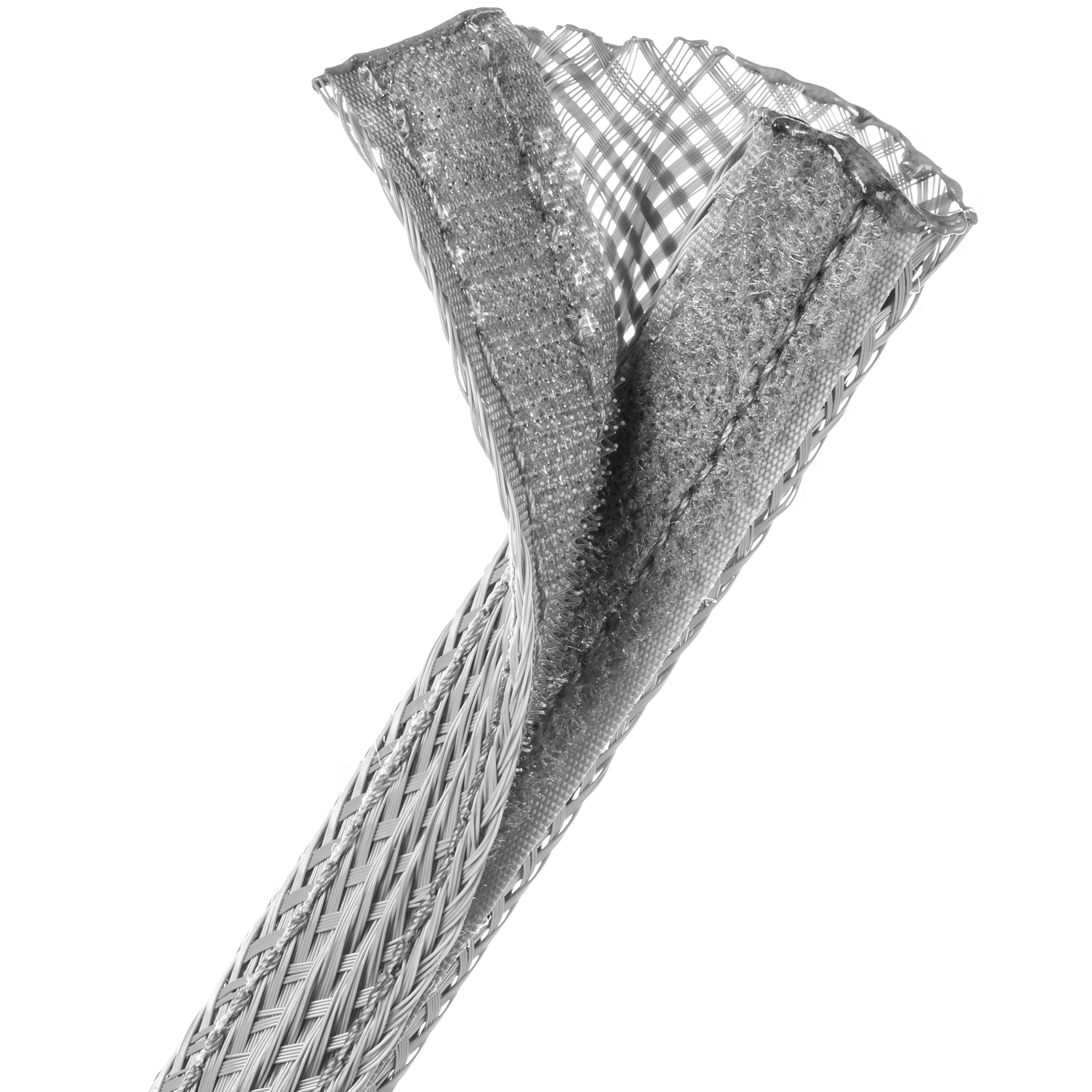 Techflex Flexo Wrap - FWN0.75GY-15FT - Split Cable Protector - 19 mm - 4.57 m - Gray