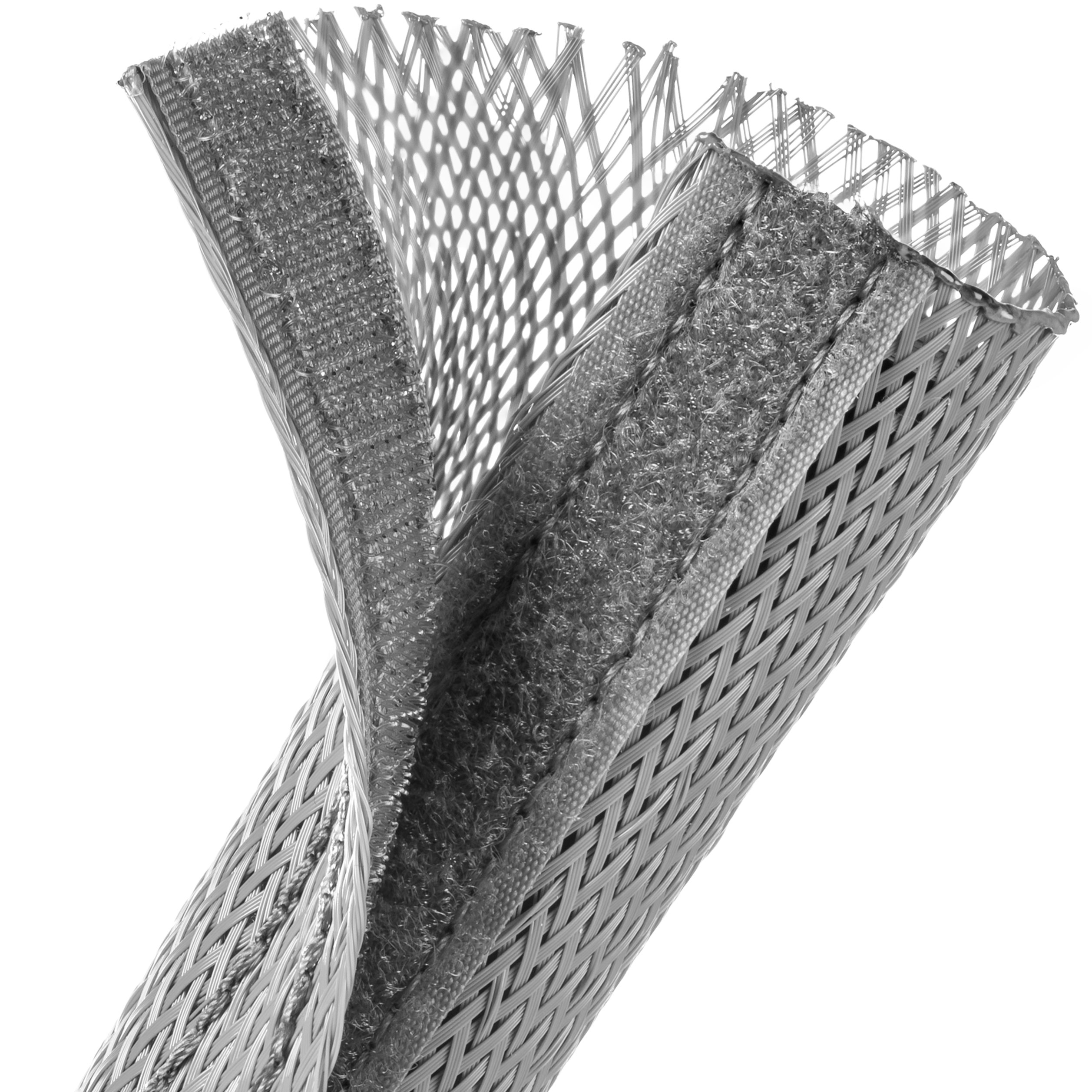 Techflex Flexo Wrap - FWN2.00GY-10FT - Split Cable Protector - 50.8 mm - 3.05 m - Gray main product photo
