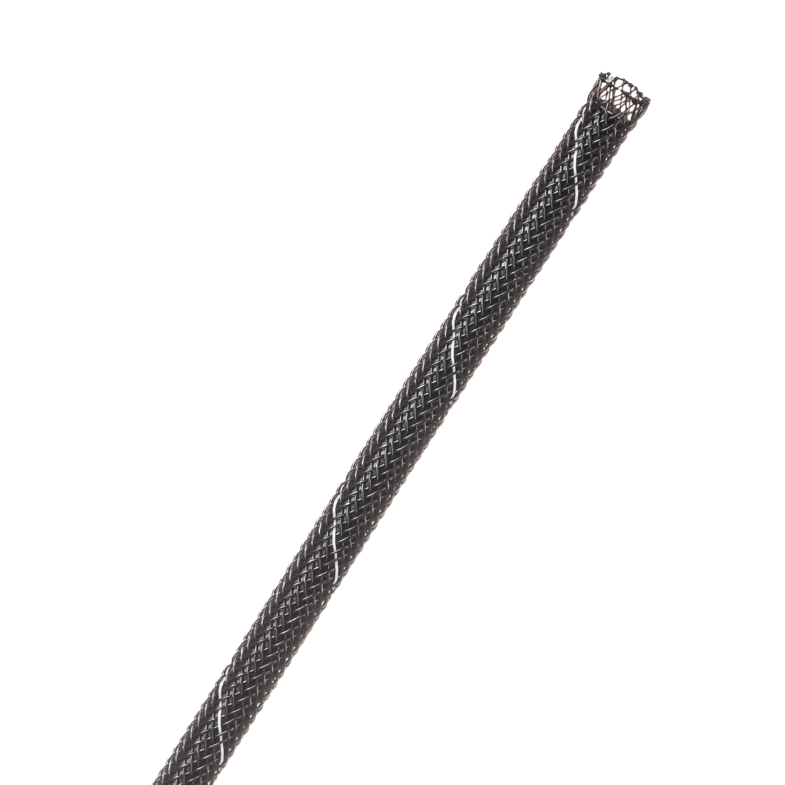 Flexo® Halar® - 3.18 mm - 68.58 m - Black w/ White Tracer