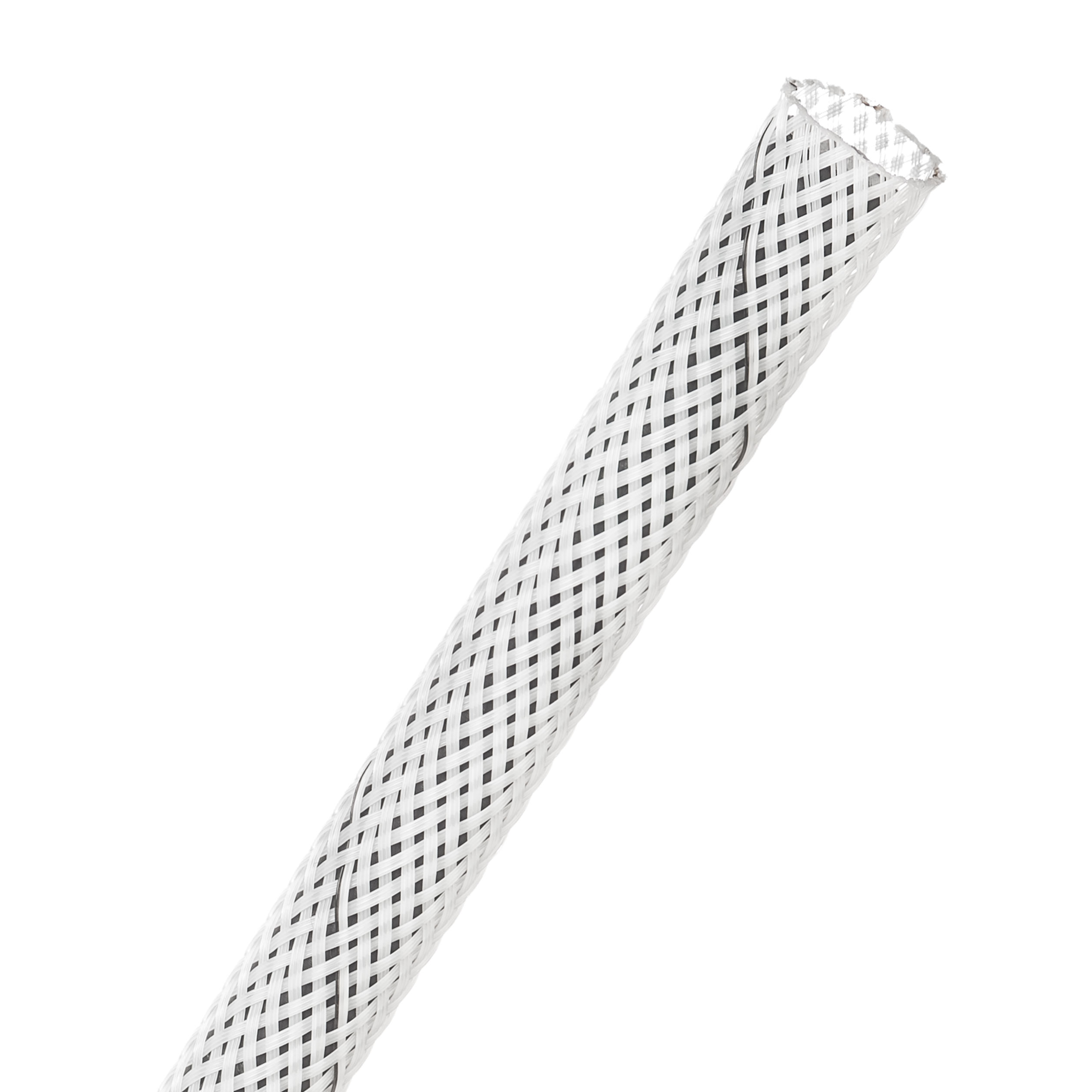 Flexo® Halar® - 9.53 mm - 38.10 m - White w/ Black Tracer