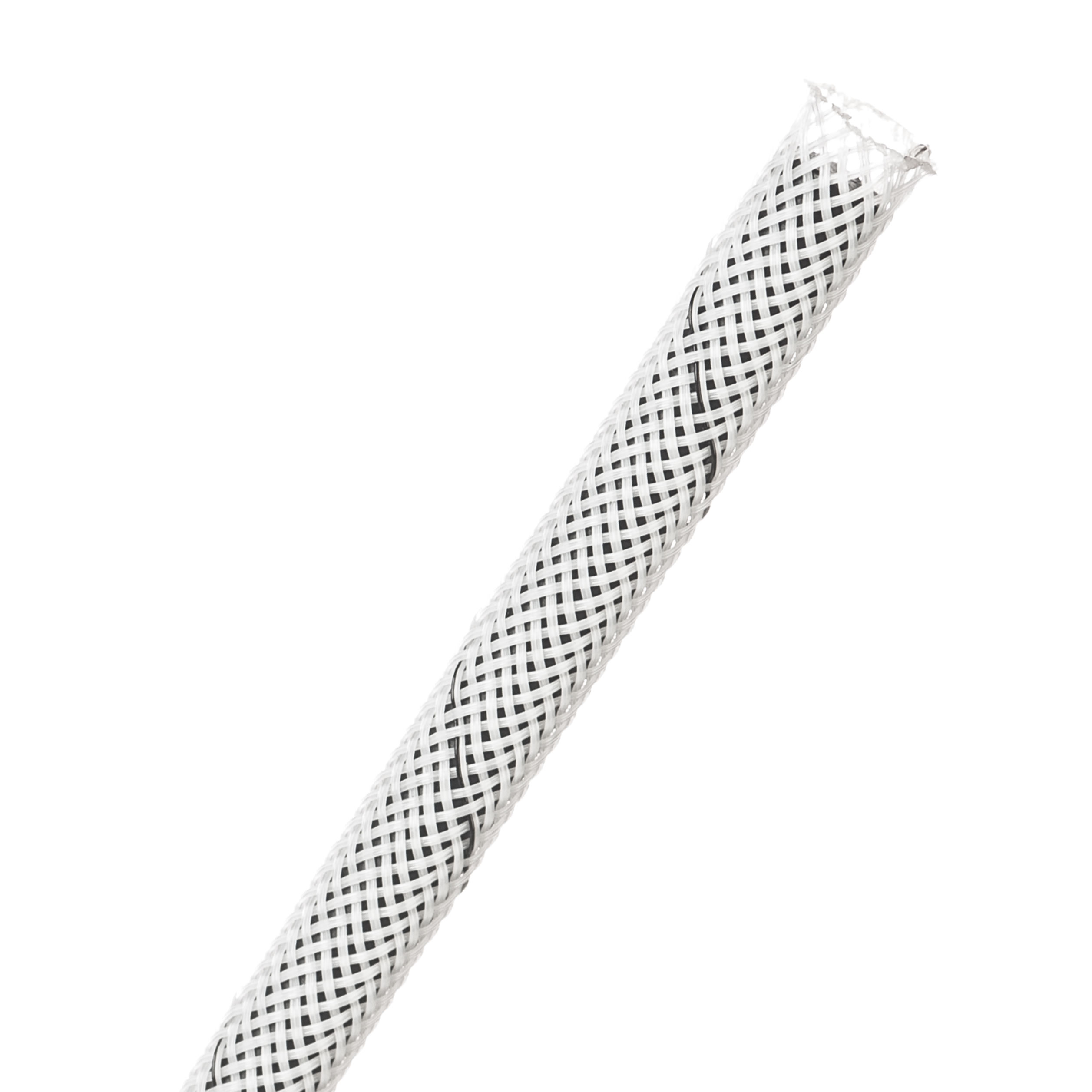 Flexo® Halar® - 6.35 mm - 304.79 m - White w/ Black Tracer
