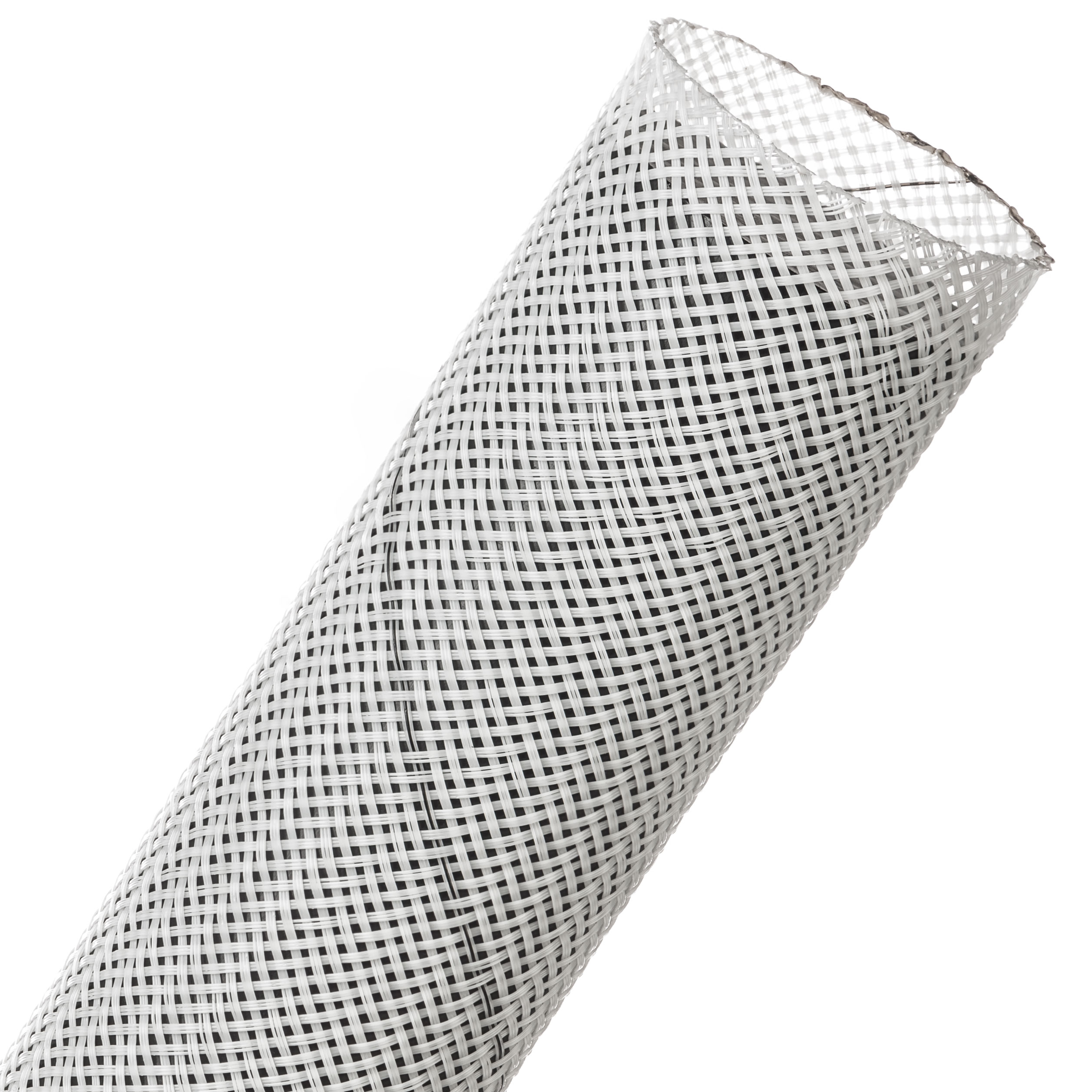 Flexo® Halar® - 38.1 mm - 60.96 m - White w/ Black Tracer main product photo