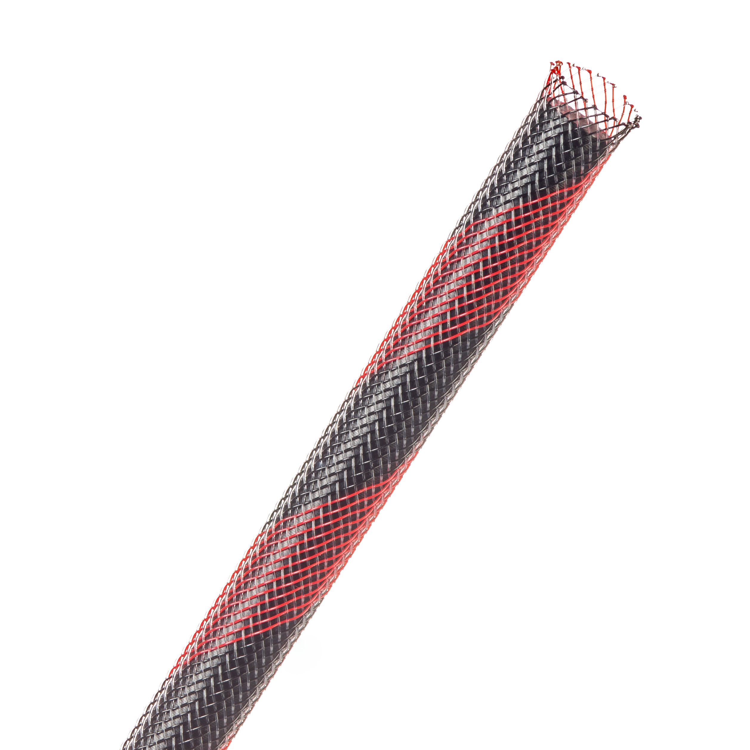 Flexo® PET - 6.35 mm - 30.48 m - Black/Red Spiral