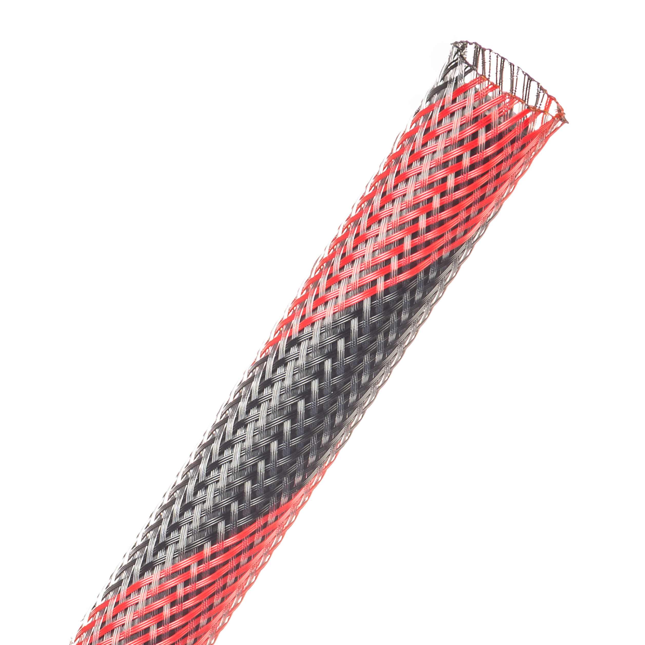 Flexo® PET - 12.7 mm - 152.39 m - Black/Red Spiral