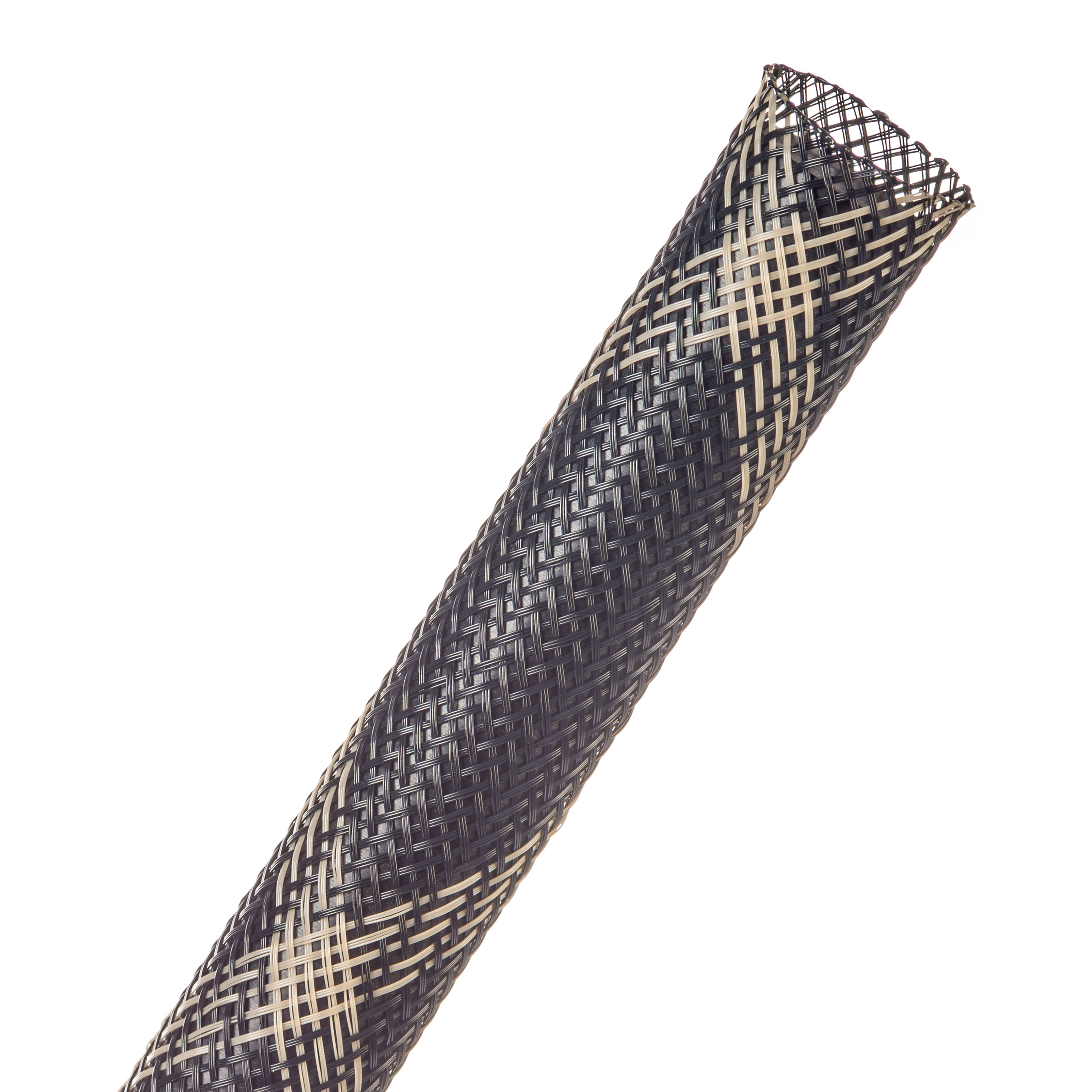 Flexo® PET - 15.88 mm - 152.39 m  - Black w/ Beige Tracer