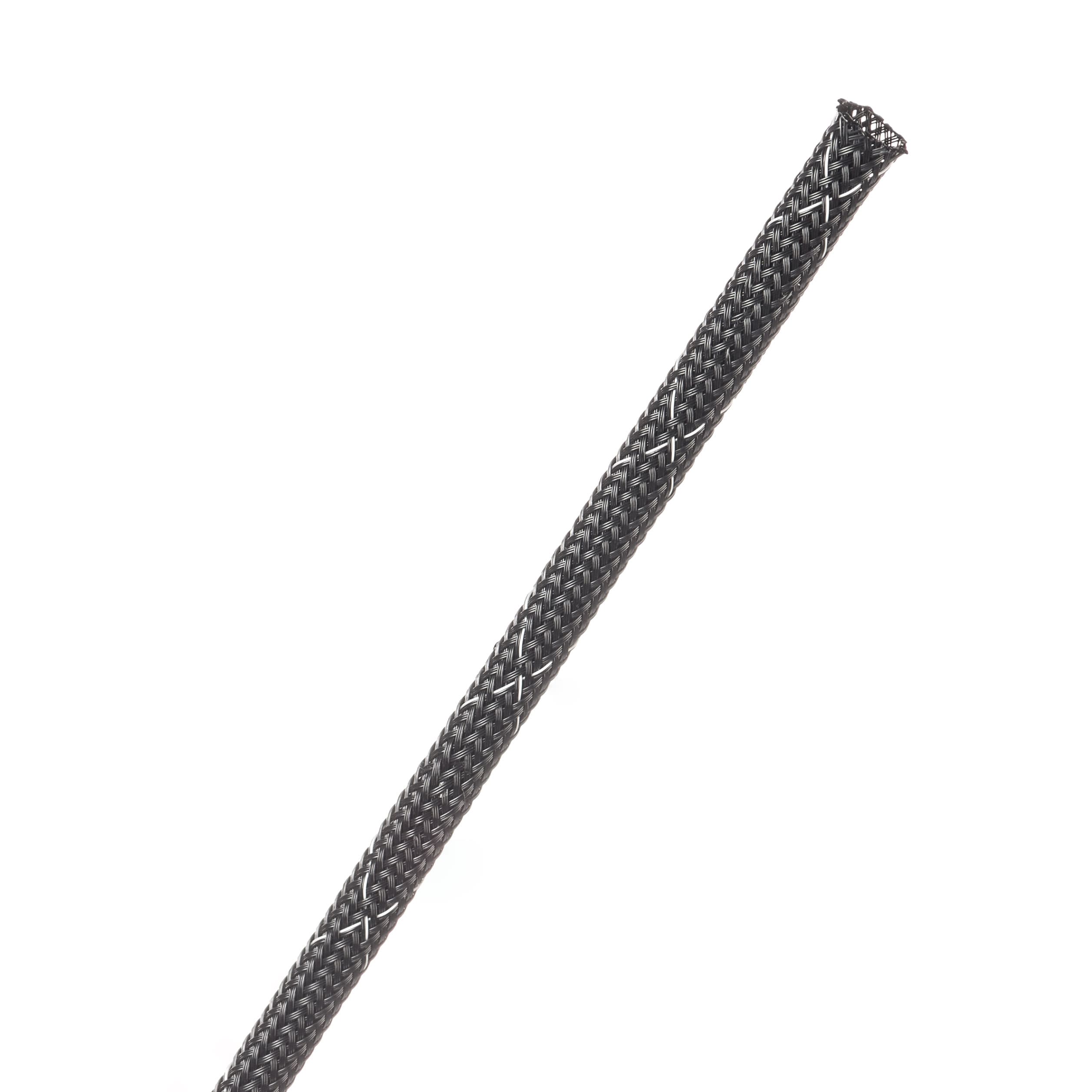 Clean Cut® Flame Retardant - 3.18 mm - 15.24 m - Black w/ White Tracer