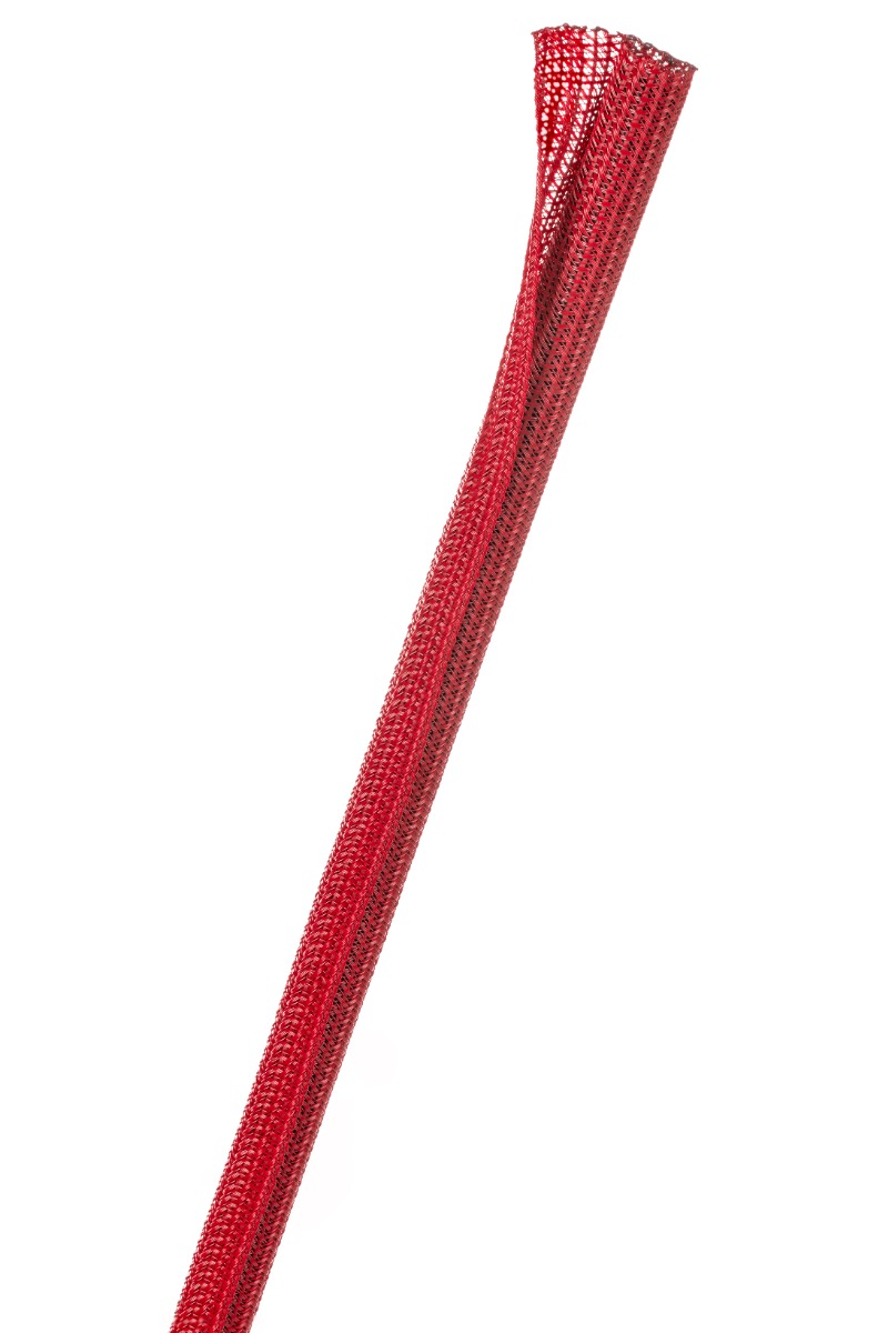 Techflex Flexo F6 - F6N0.50RD-50FT - Funda Divisible - 12.7 mm - 15.24 m - Rojo