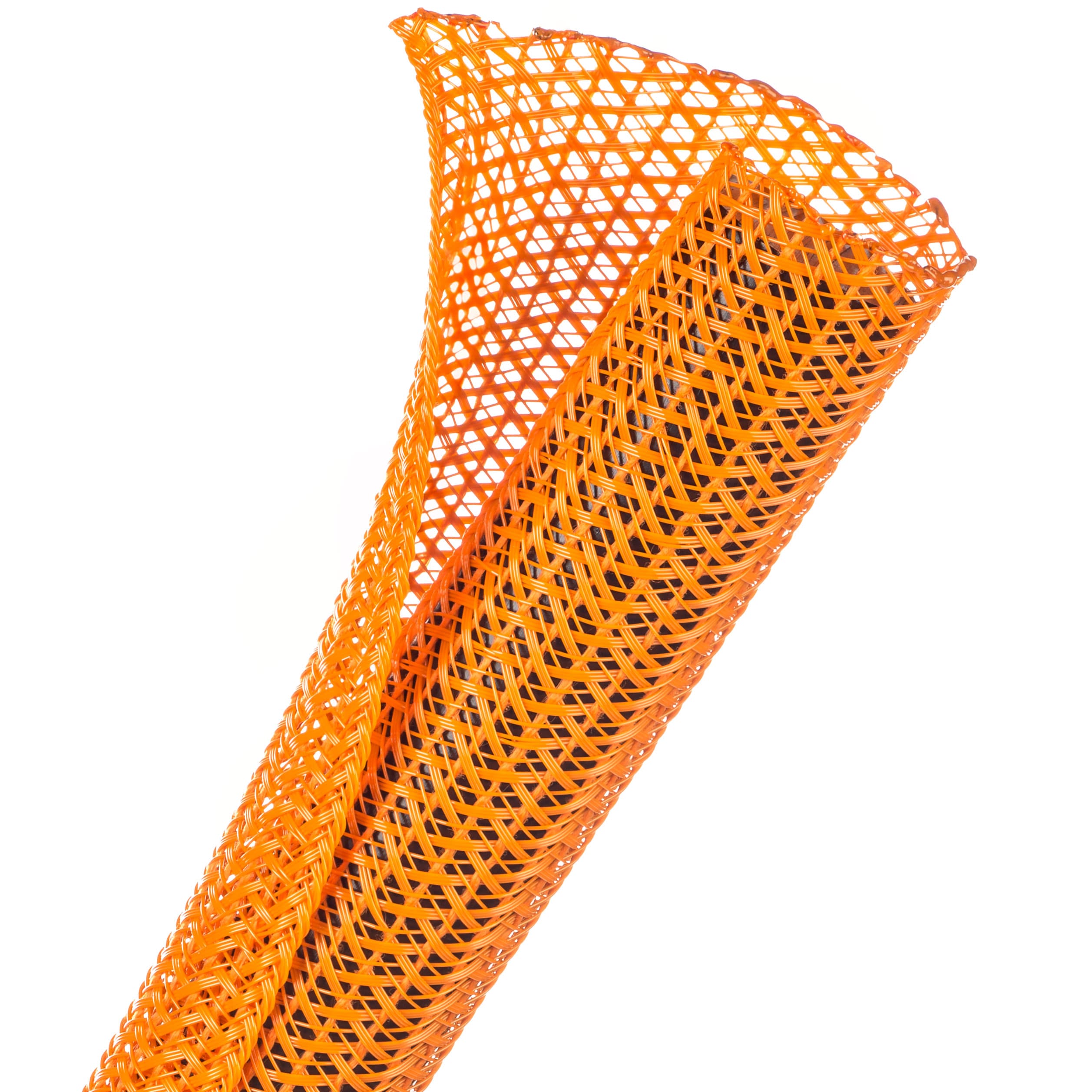 Techflex Flexo F6 - F6N1.00OR-100FT - Split Braided Sleeving - 25.4 mm - 30.48 m - Orange