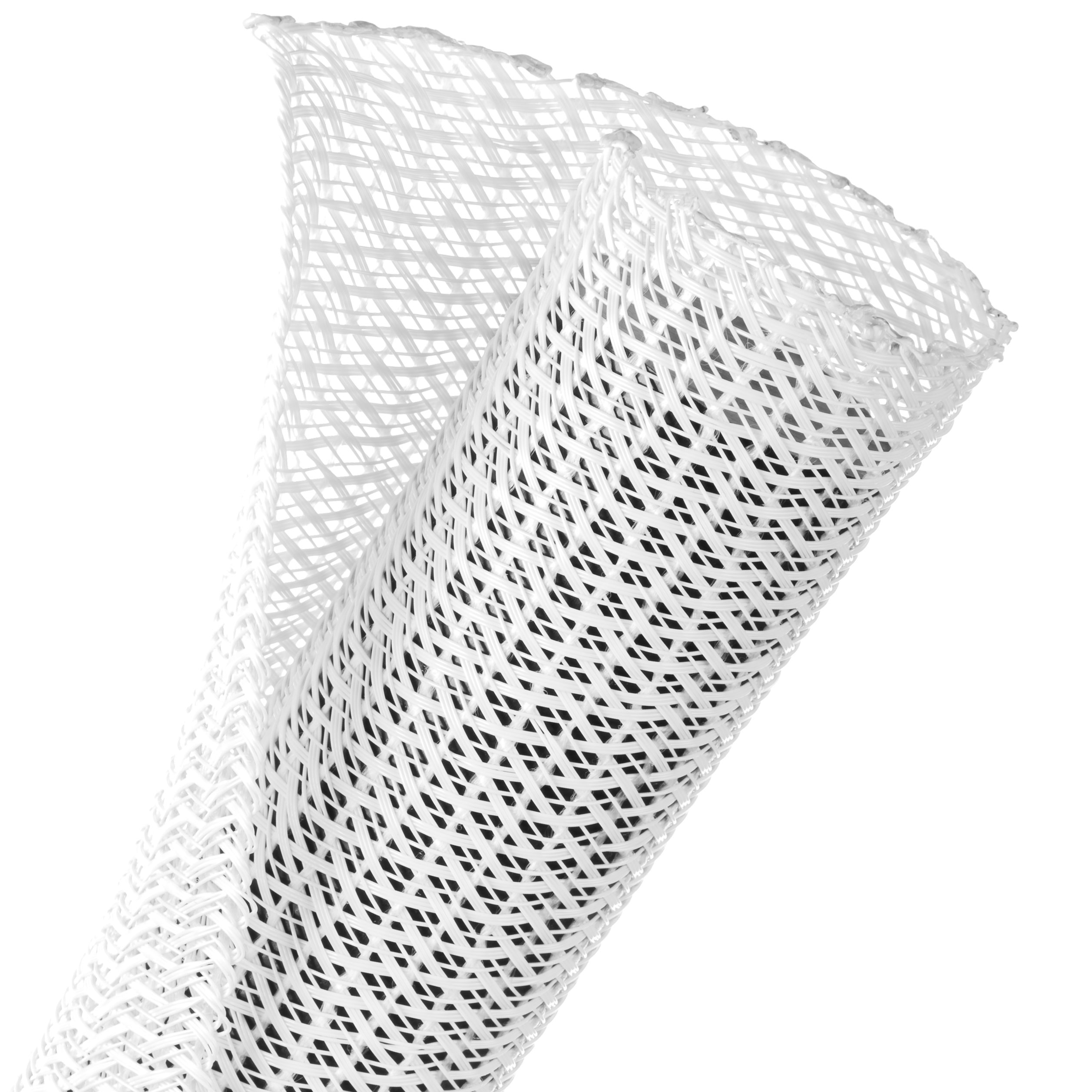 Techflex Flexo F6 - F6N1.50WH-250FT - Split Braided Sleeving - 38.1 mm - 250 m - White