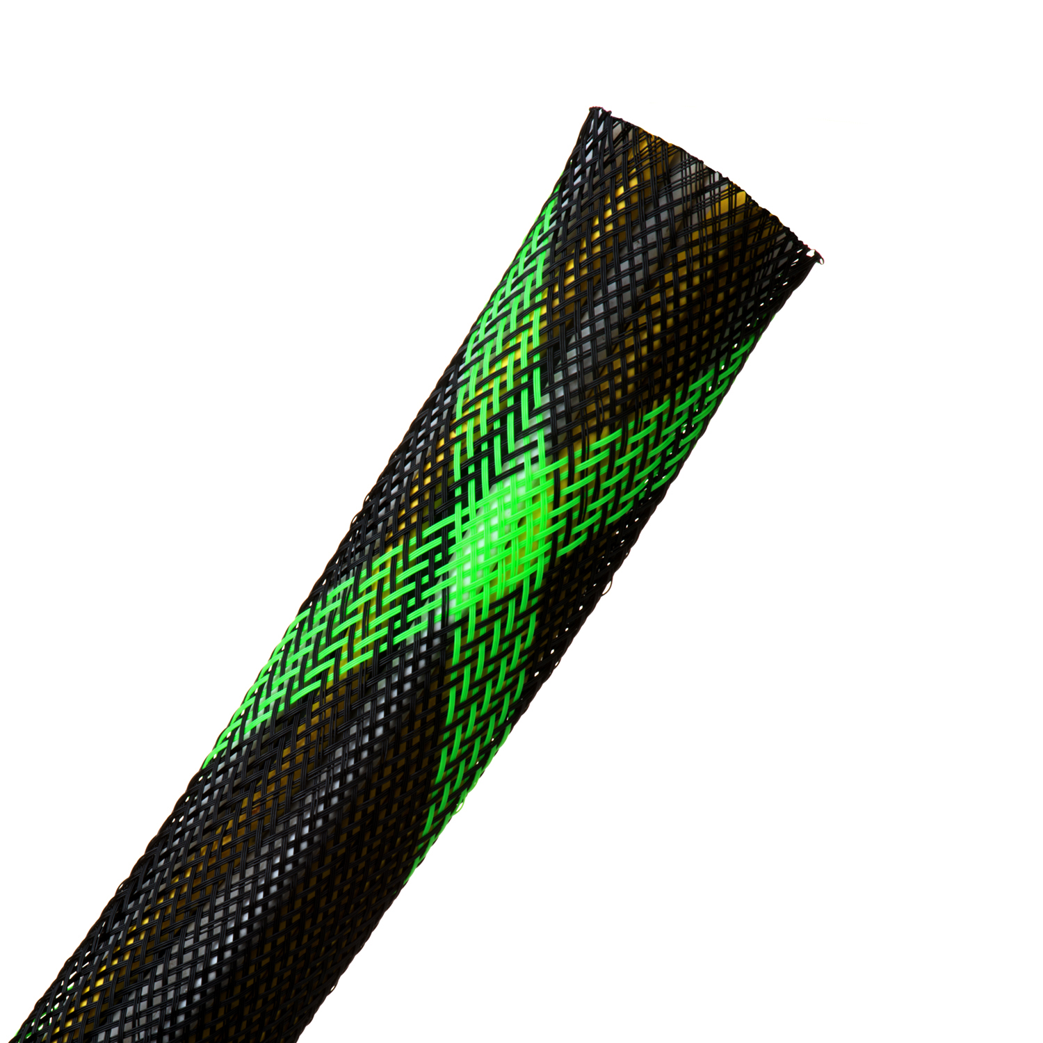 Flexo PET - 25.4 mm - 19.81 m - Black/Neon Green Spyder