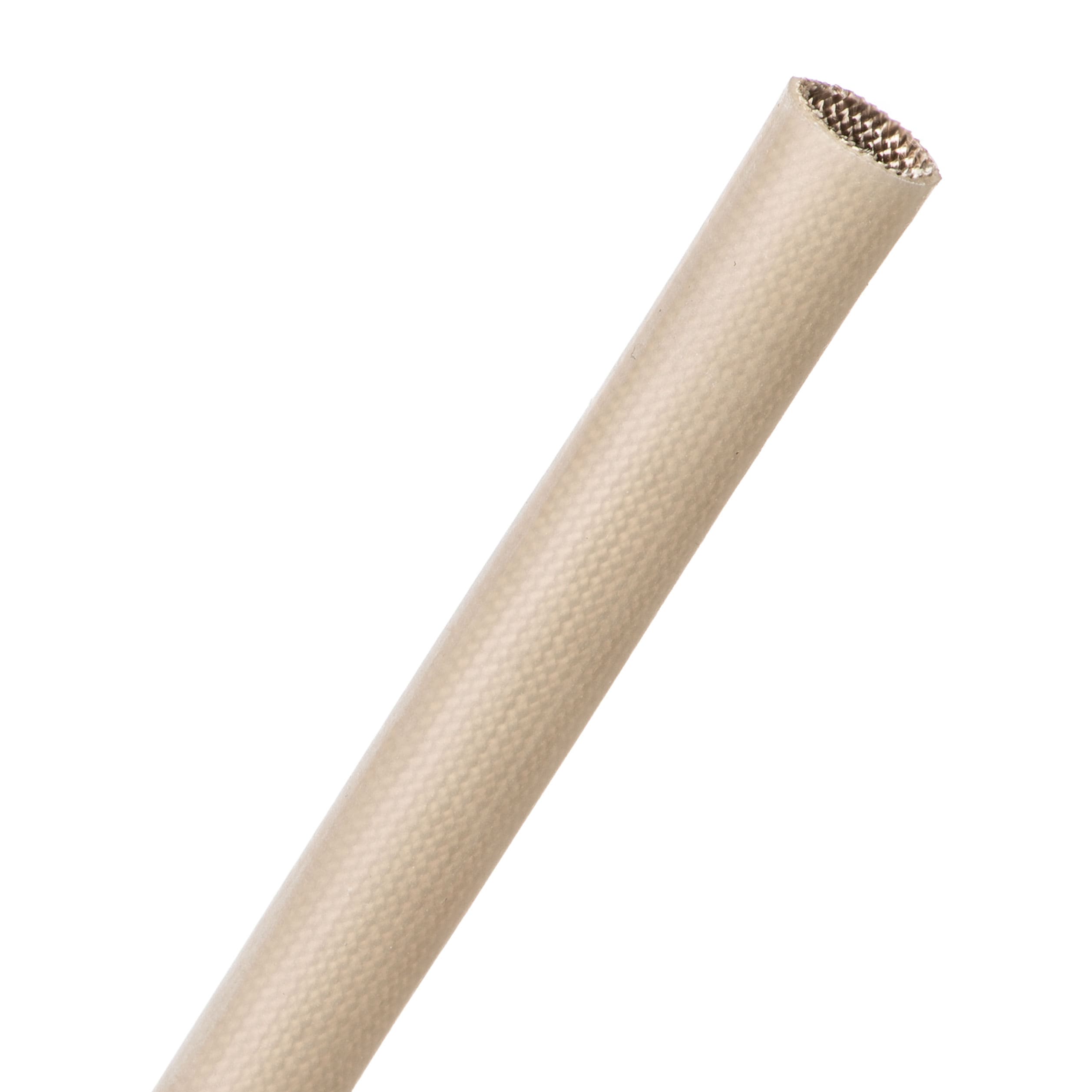 Flex Glass Silicone - Silicone Coated Fiberglass Sleeving - Grade C - 9.53 mm - 7.62 m - Natural main product photo