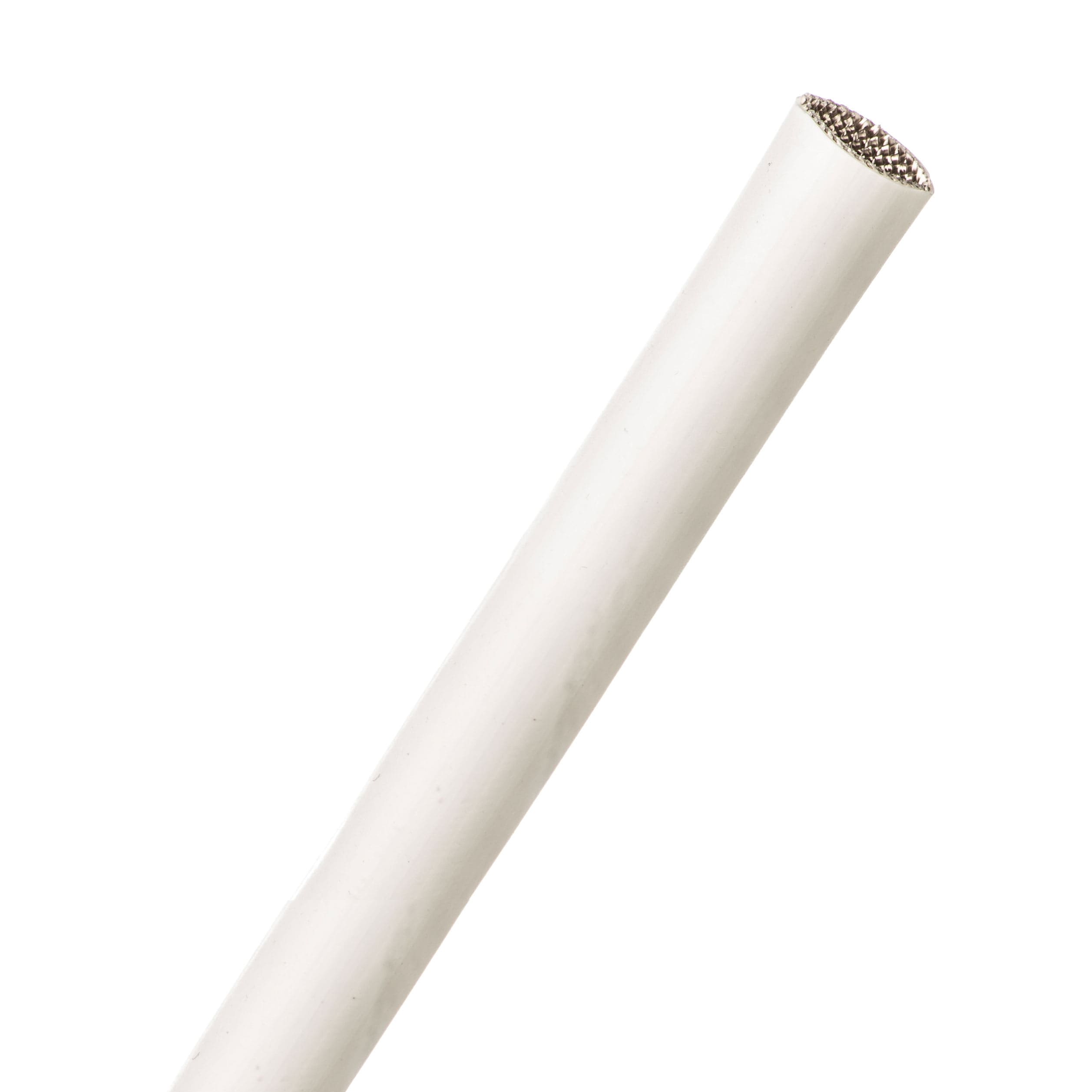 Flex Glass Silicone - Silicone Coated Fiberglass Sleeving - Grade C - 9.53 mm - 7.62 m - White main product photo