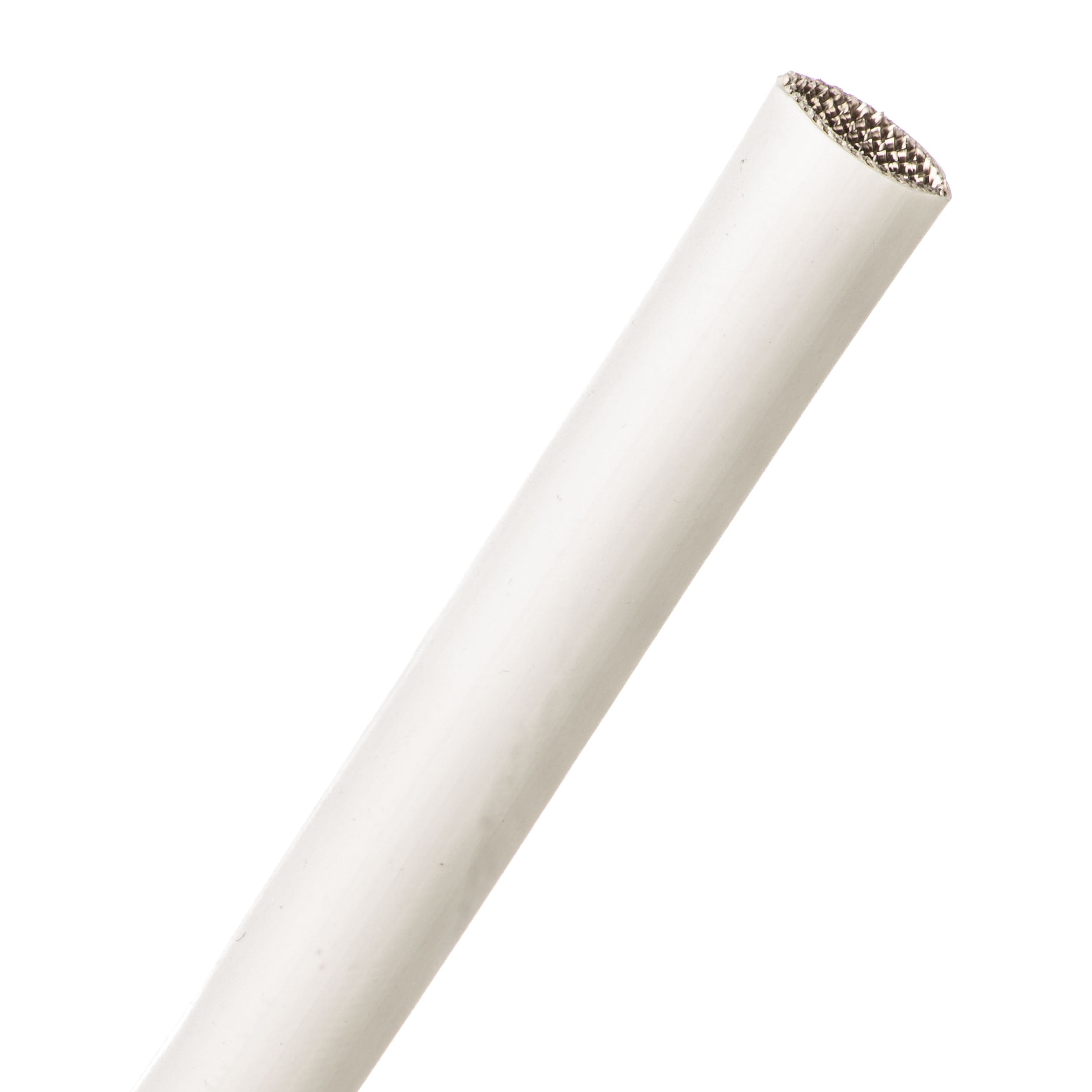 Flex Glass Silicone - Silicone Coated Fiberglass Sleeving - Grade C - 12.7 mm - 15.24 m - White main product photo